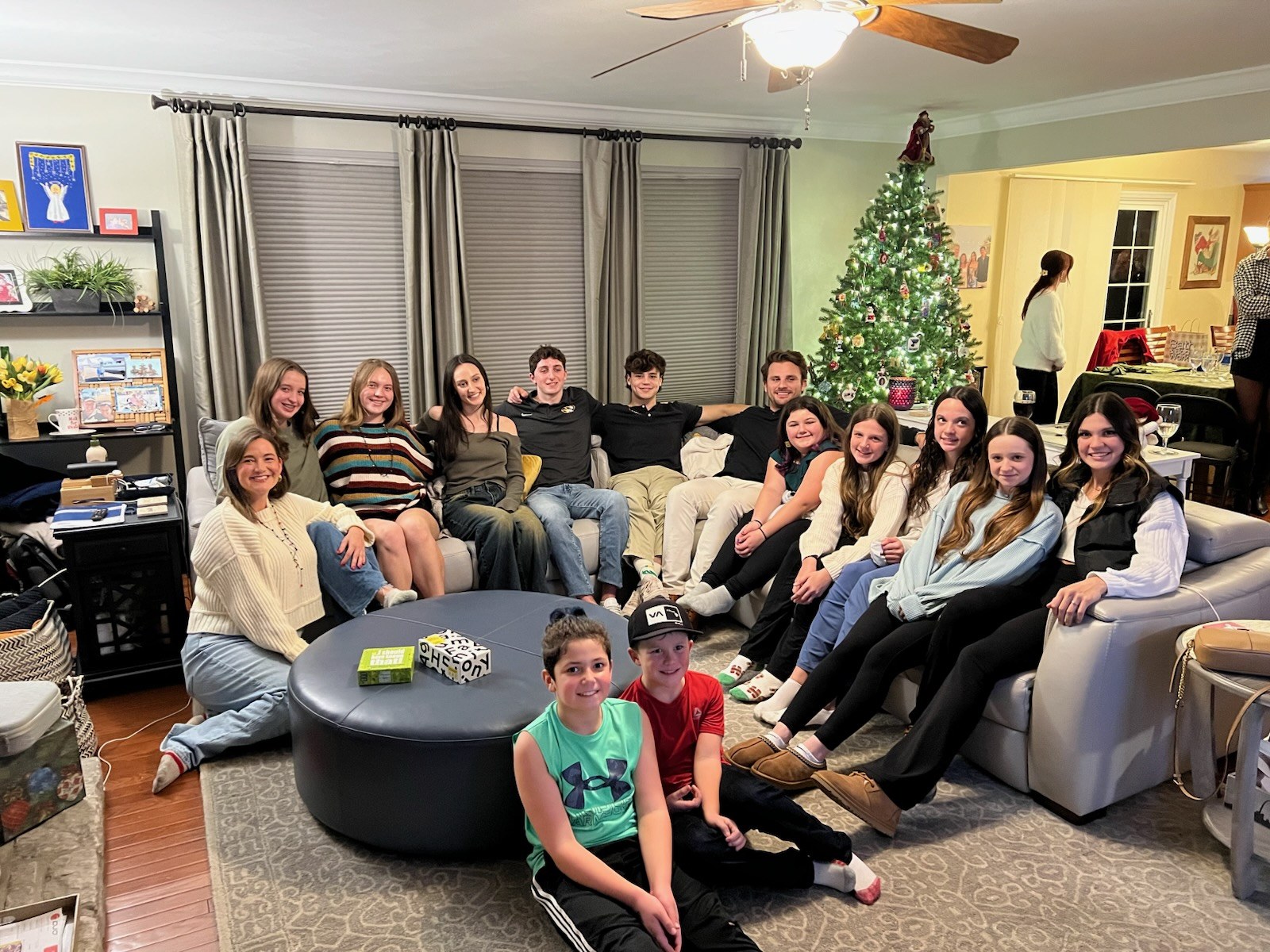The grandchildren gathered together for the holidays