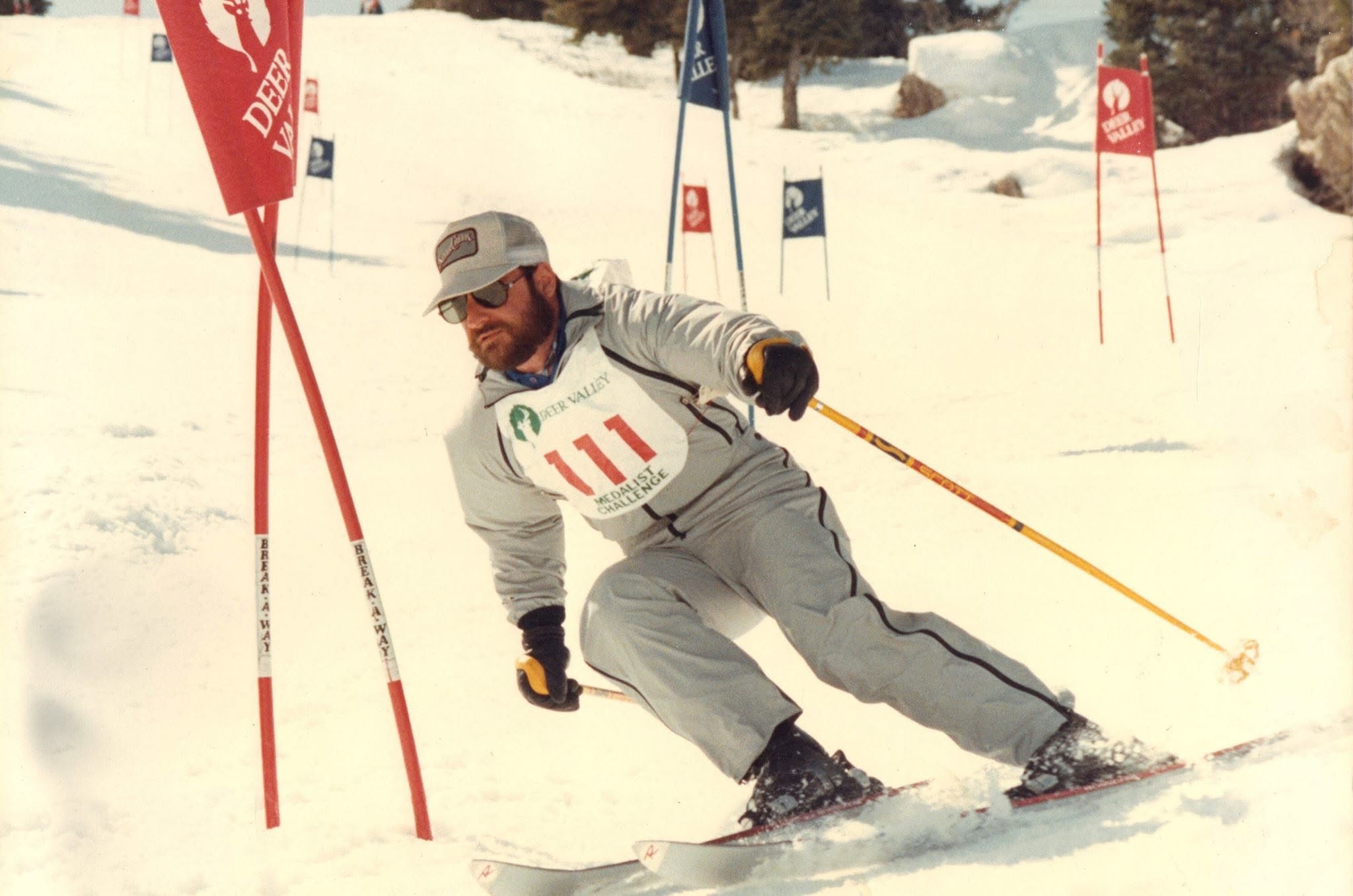 Vince racing through a slalom course